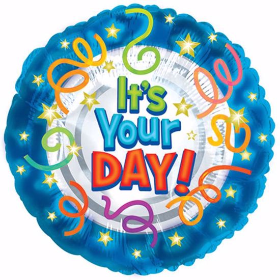 Picture of 17" 2-Sided Foil Balloon: It's Your Day!