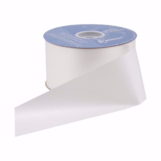 Picture of #9 Waterproof Poly Flora-Satin Ribbon - White