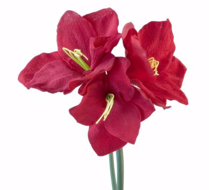 Picture of 29" Red Amaryllis Spray x 3