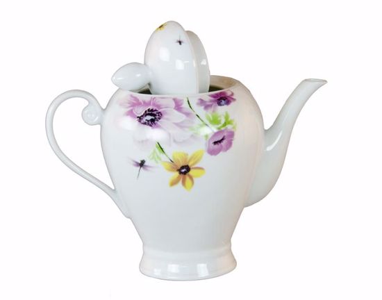 Picture of Pink Floral/Dragonfly Porcelain Teapot