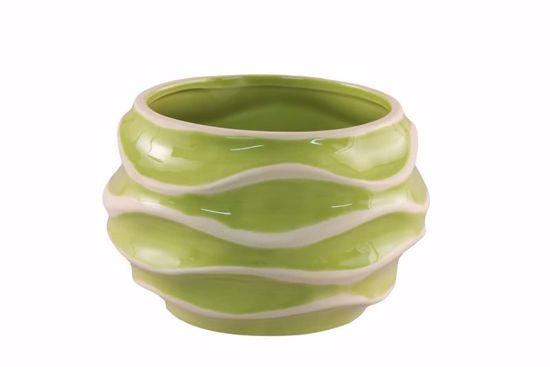 Picture of Round Ceramic Green Planter