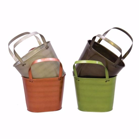 Picture of 4 Asst Metal Tote Planters