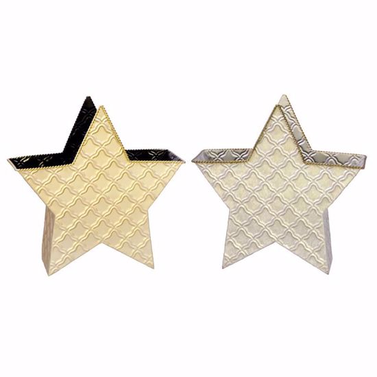 Picture of 2 Assorted Metal Star Planters 4"