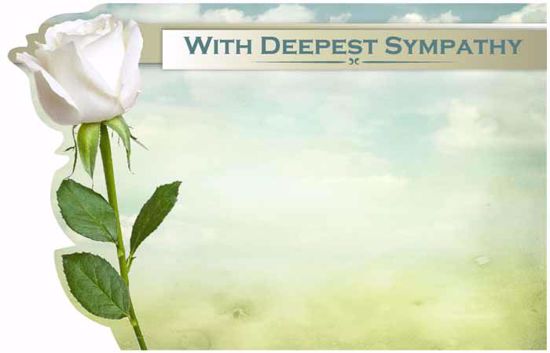 Picture of With Deepest Sympathy Enclosure Card (PACK 50)