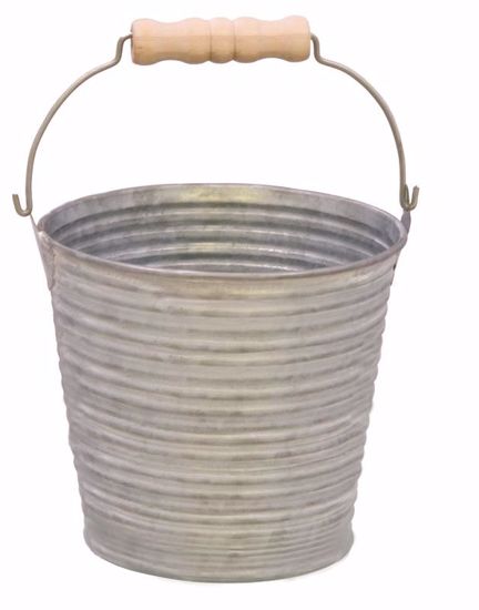 Picture of Galvanized Corrugated Pail with Bail Handle 4"