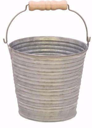 Picture of Corrugated Tin Pail with Bail Handle- 6.5"
