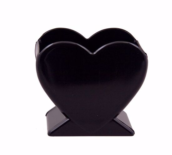 Picture of 4.5" Heart Vase - Black