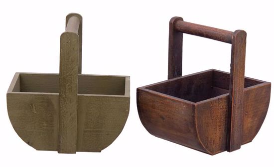 Picture of 2 Asst Rectangle Wooden Planters