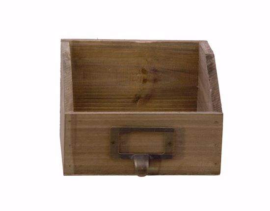 Picture of Square Wooden Drawer Planter 5"