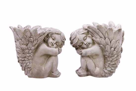 Picture of 2 Assorted Polyresin Cherub Vase