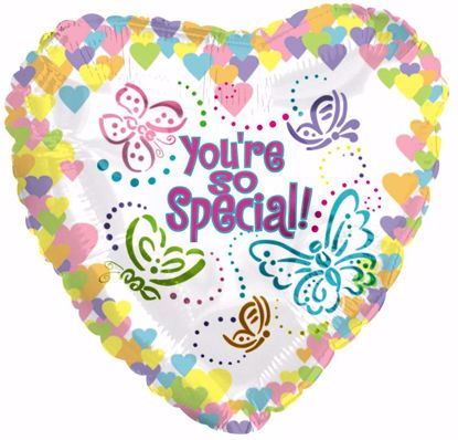 Picture of 17" 2-Sided Foil Balloon: You're So Special Butterflies