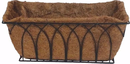 Picture of Steel Wire Rectangular Basket w/Coco Liner