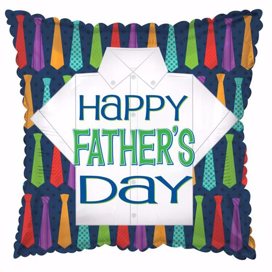 Picture of 17" 2-Sided Foil Balloon: Happy Father's Day Shirt & Tie