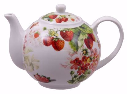 Picture of Red Strawberry Porcelain Teapot