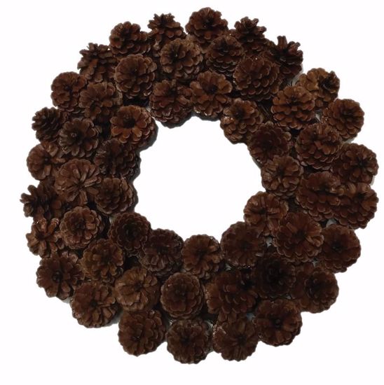 Picture of 18" Lacquered Pine Cone Wreath
