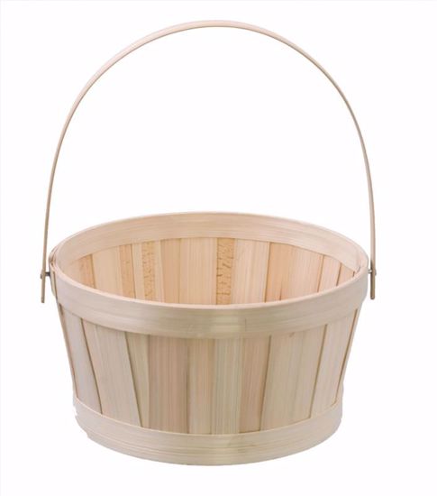 Picture of 7.25" Bamboo Basket with Bale Handle-Natural (Hard Liner Incl.)