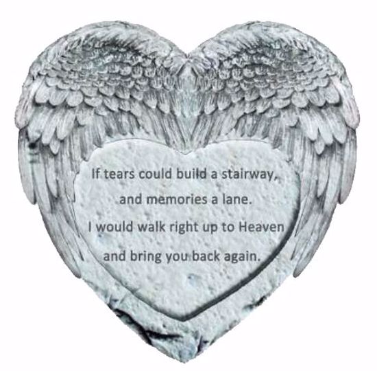 Picture of Angel Wings with Heart Stone (Cement)
