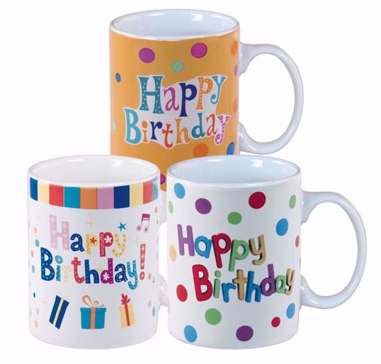 Picture of 3 Asst Happy Birthday Mug 10Oz