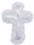 Picture of White Cross Pillow W/ Lace Edge