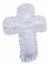 Picture of White Cross Pillow W/Ruffled Edge