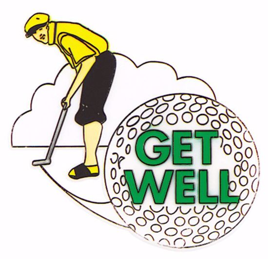 Picture of Get Well Golfer Pick (4")