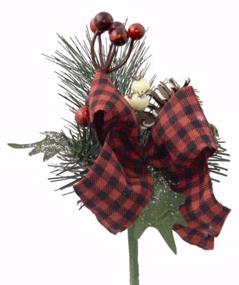 Picture of Holiday Red Berry Holly Pick (9.5")