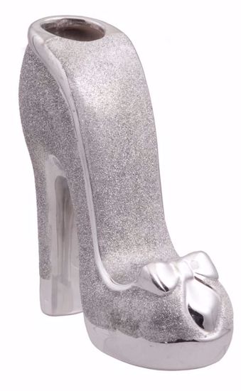 Picture of High Heel Silver Shoe Ceramic Vase