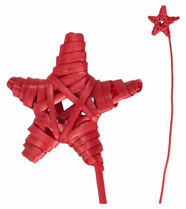 Picture of 2.75" Red Wicker Star Pick