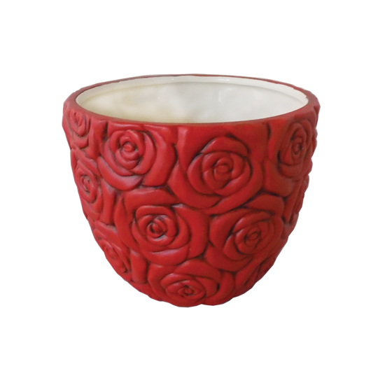 Picture of Round Ceramic Rose Planter