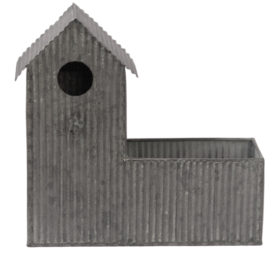 Picture of Corrugated Birdhouse W/ Planter