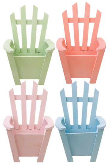 Picture of 4 Asst Wooden Chair Planter
