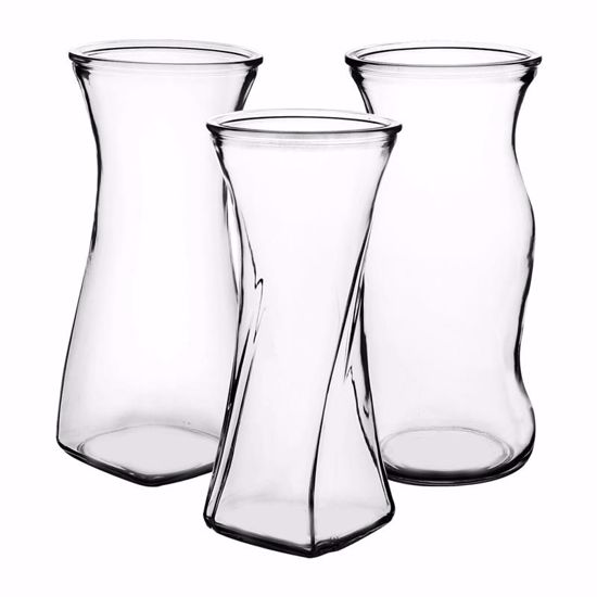 Picture of Syndicate Sales 9.75" Glass Rose Vase - Clear (3 Assorted Styles)