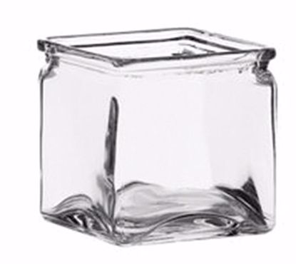 Picture of Syndicate Sales 4" Square Glass Vase - Clear