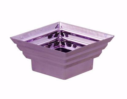 Picture of Diamond Line Square Planter 5"-Metallic Lilac