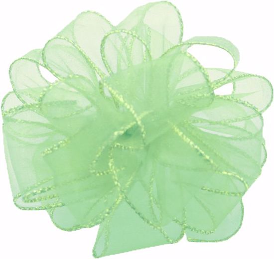 Picture of #9 Deluxe Sheer Wired Ribbon - Mint