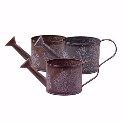 Picture of Leaf Embossed Watering Can Assortment 4.75"