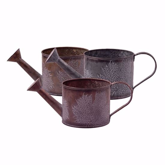 Picture of Leaf Embossed Watering Can Assortment 5"