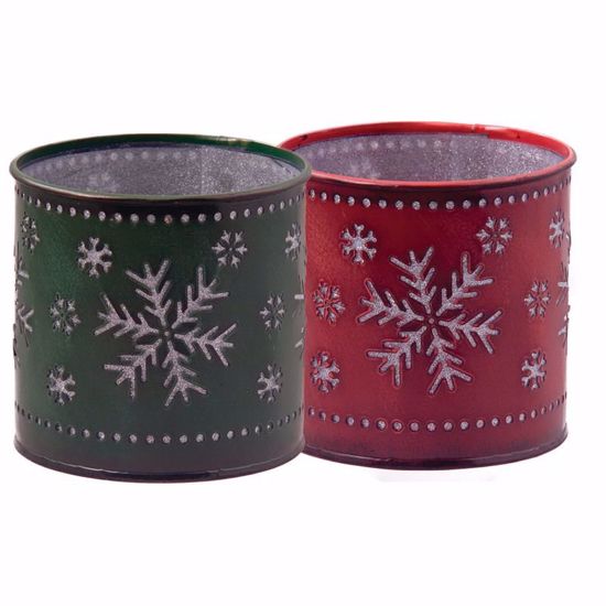 Picture of 2 Asst Metal Snowflake Pot Cover