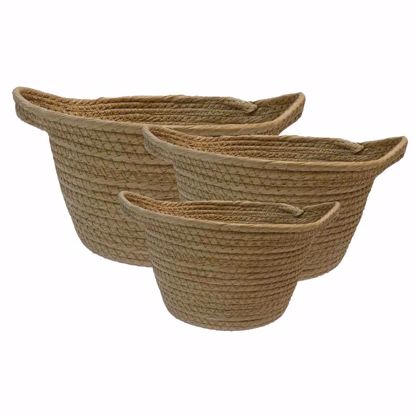 Picture of Lined Twisted Sewn Paper Basket Set-Natural (3 Sizes)