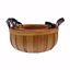 Picture of S/3 Round Natural Chipwood W/Ear Handle