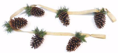 Picture of Festive Winter Garland-Pinecone & Berries on Burlap (66")