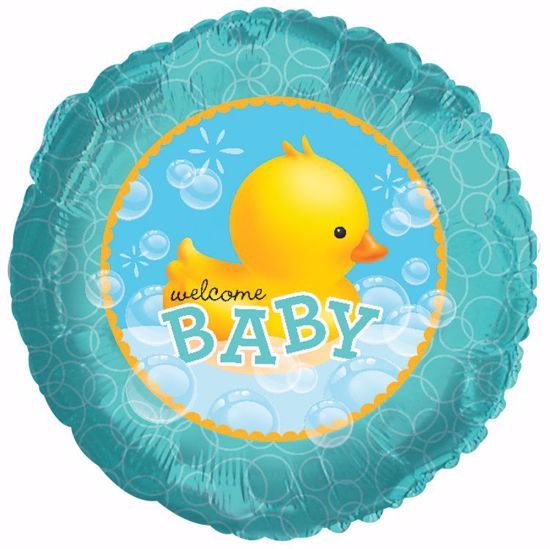 Picture of 17" 2-Sided Foil Balloon: Bubble Bath Duckie