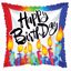 Picture of 17" 2-Sided Foil Balloon: Happy Birthday Polka Dot Candles