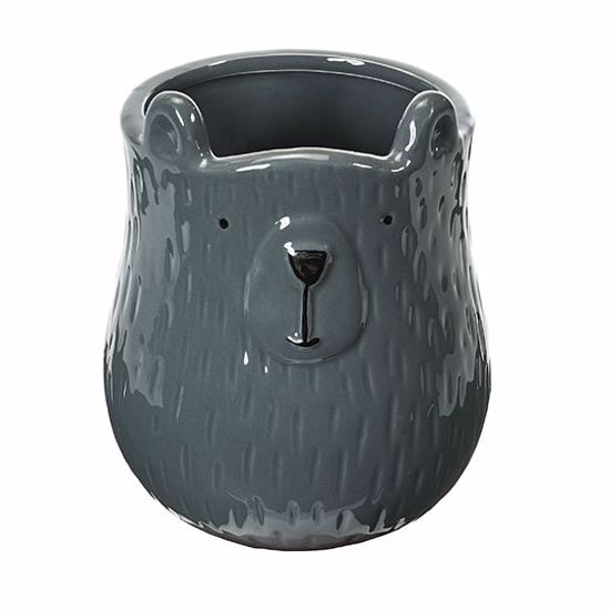 Picture of Ceramic Black Bear Planter 3"
