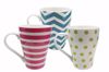 Picture of 3 Asst Dots & Stripes Mug 10Oz