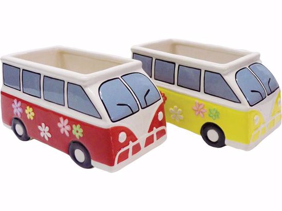 Picture of Red & Yellow VW Bus Planters 3"