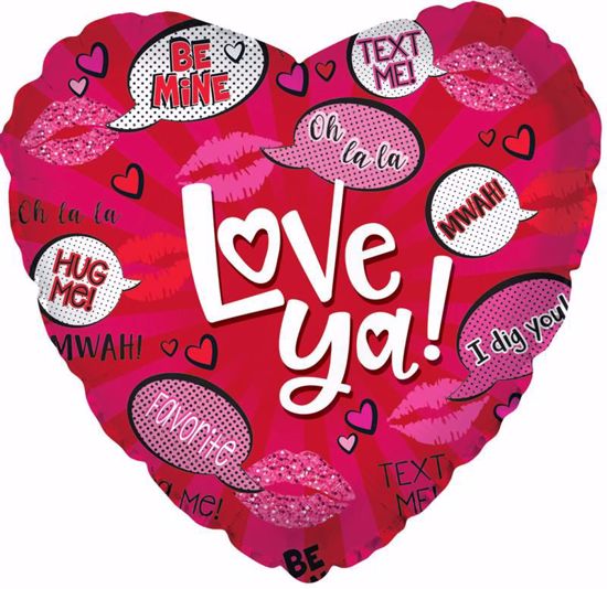 Picture of 17" 2-Sided Foil Balloon: Love Conversations
