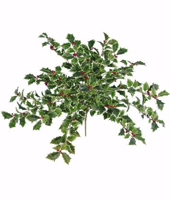 Picture of 24" Real Touch Holly Bush/Plastic Berries