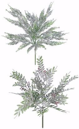 Picture of Evergreen Bush-Snowy Leaf (2 Styles, 6 Stems, 18")