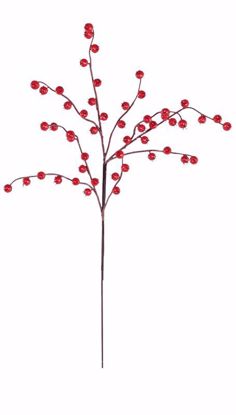 Picture of Red Berry Spray (19", Plastic)
